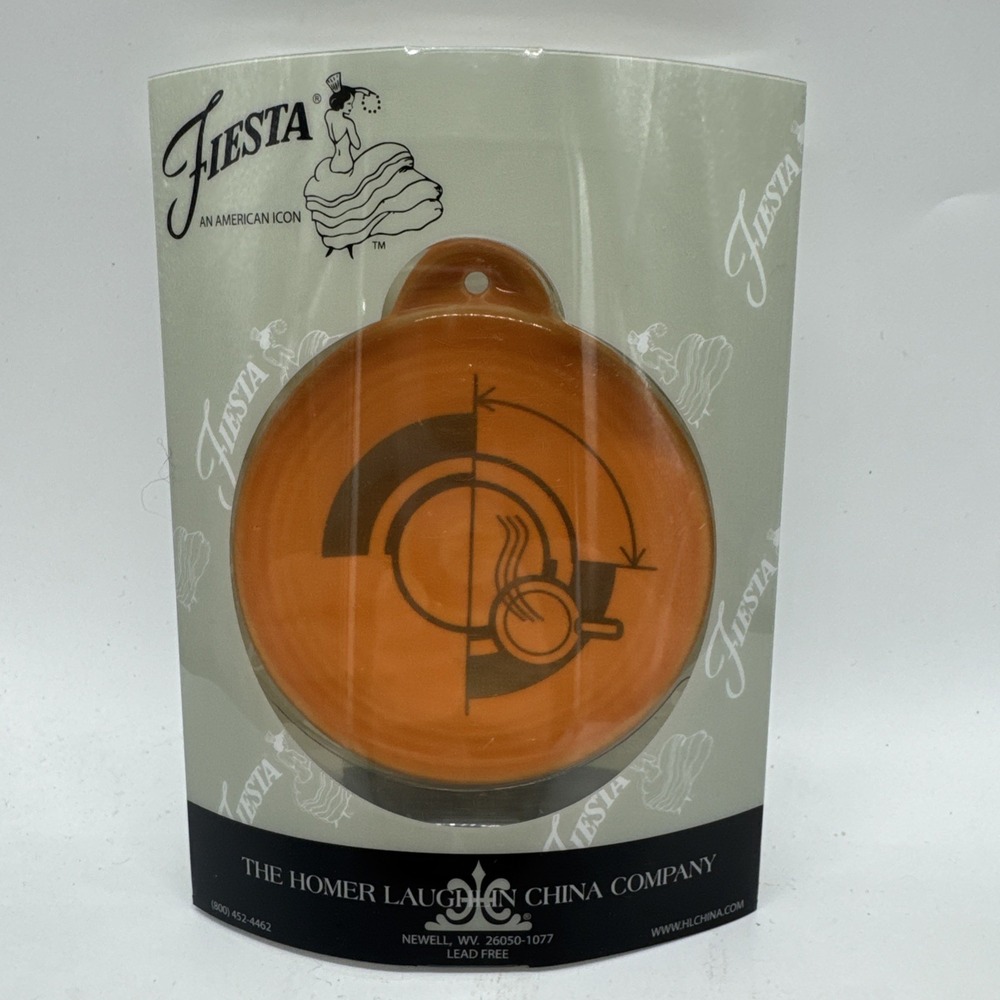 FIESTA WARE HOMER LAUGHLIN HLCCA  2017 ORNAMENT Limited Edition Orange Art Deco